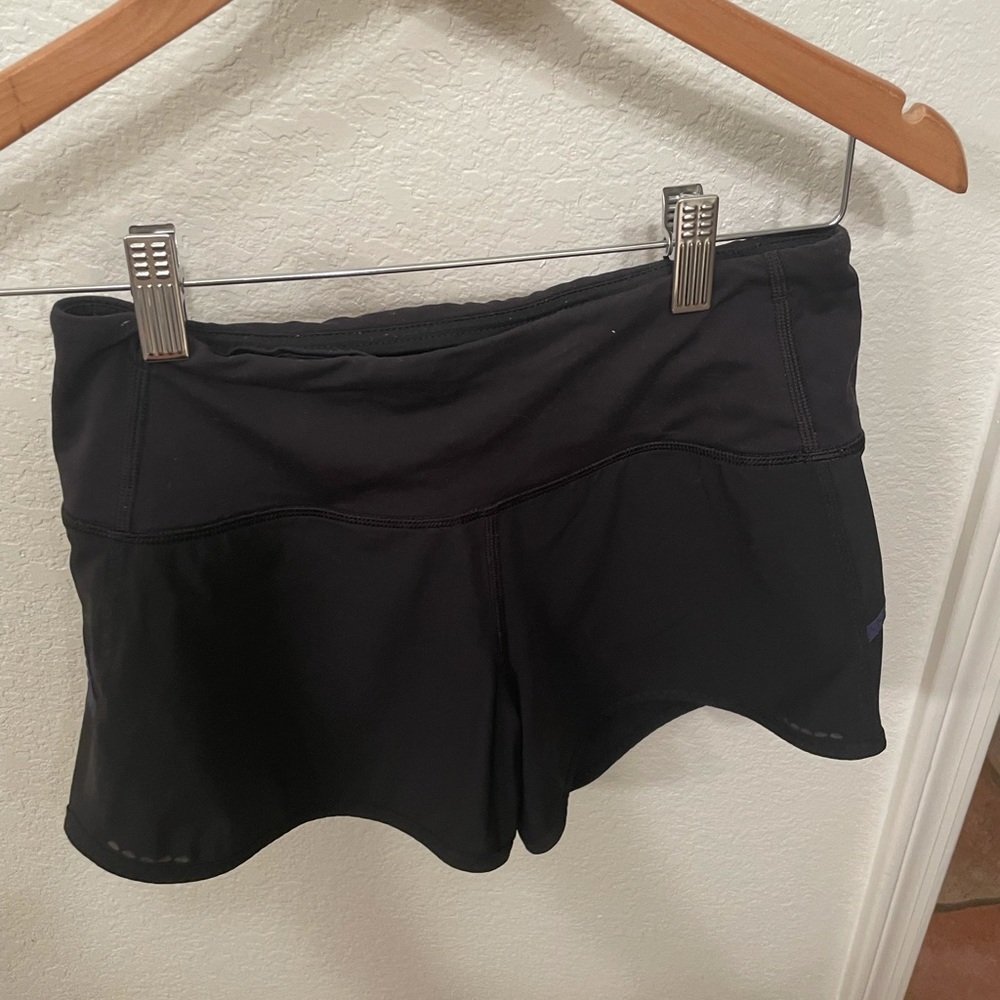 Black lululemon shorts size 2